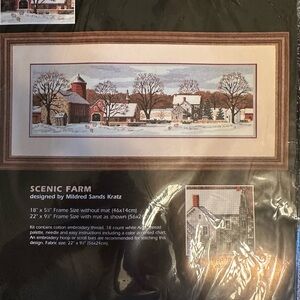 Scenic Farm Cross Stitch Kit by Dimensions - Multicolor